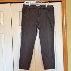 SUNDANCE Petite Grey Embroidered Jeans
